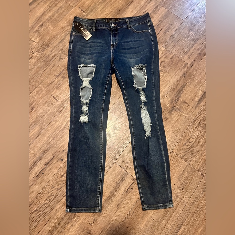 Urban Chic Distressed Jeans Size 13 NWT